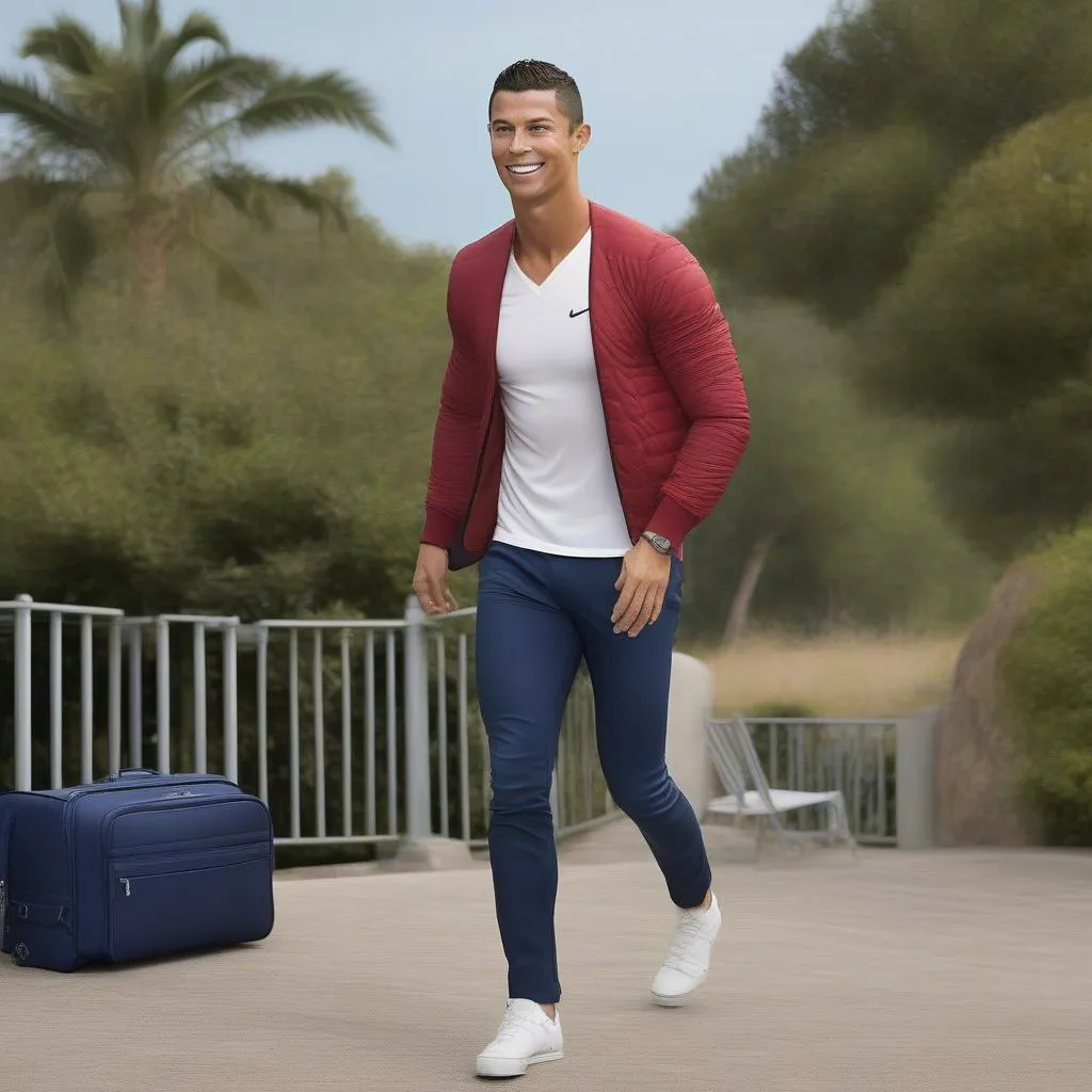 Ronaldo là gương mặt đại diện của thương hiệu vali American Tourister