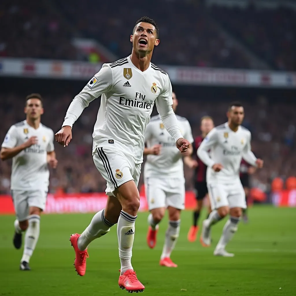 Ronaldo Ăn Mừng Bàn Thắng Real Madrid