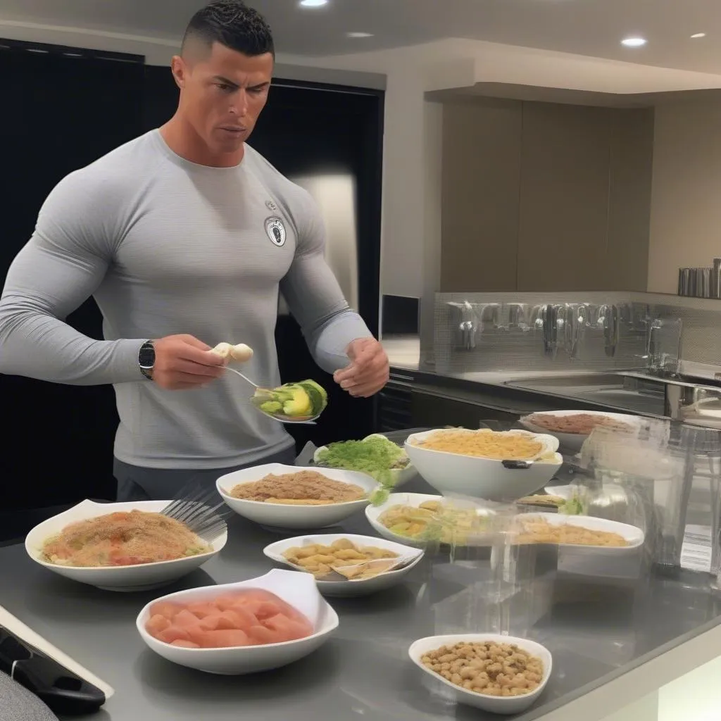 Ronaldo chăm sóc vẻ ngoài bằng chế độ ăn uống khoa học, tập luyện thể thao thường xuyên