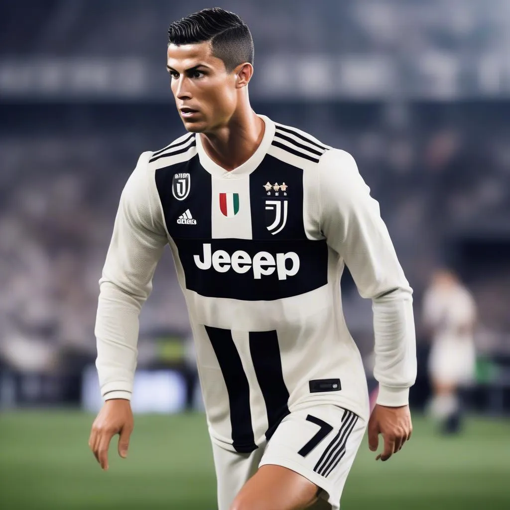 Ronaldo với áo số 9 tại Juventus