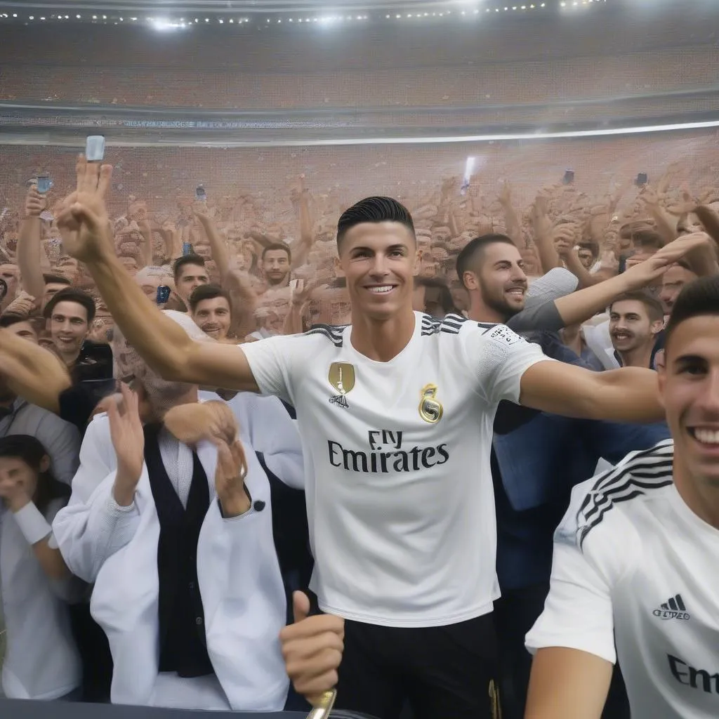 Ronaldo và Asensio nhận được sự cổ vũ từ các fan hâm mộ