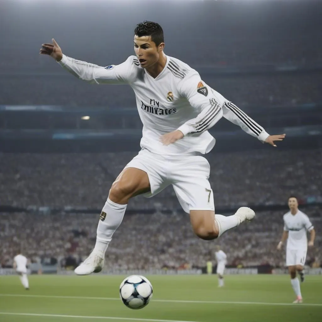 Ronaldo bật cao kỹ thuật lý tưởng