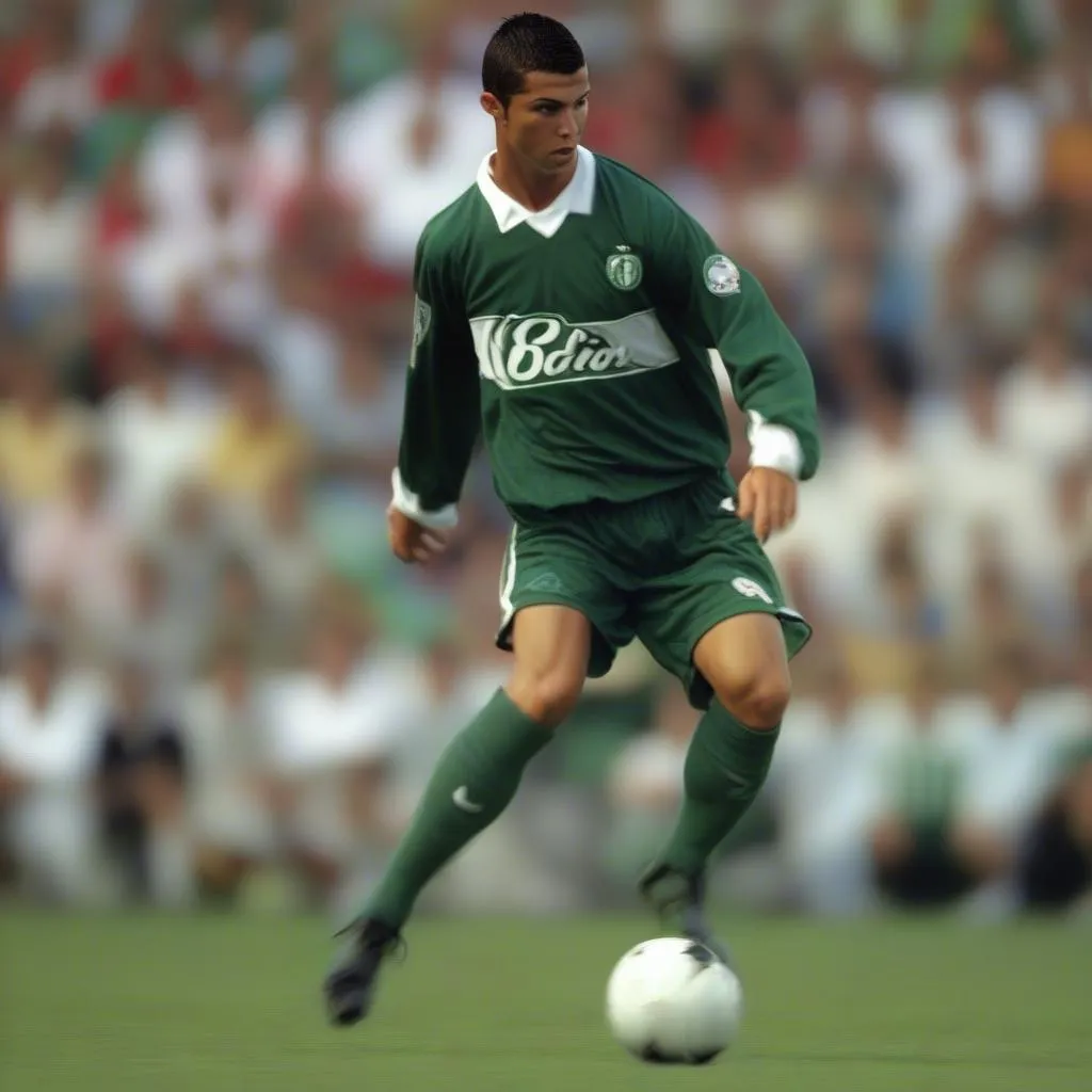 Cristiano Ronaldo bắt đầu sự nghiệp tại Sporting CP