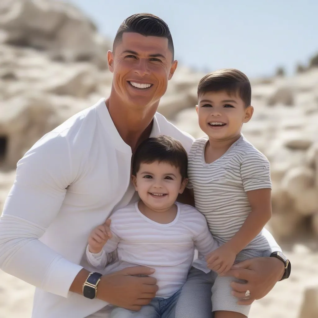 Ronaldo bên con cái