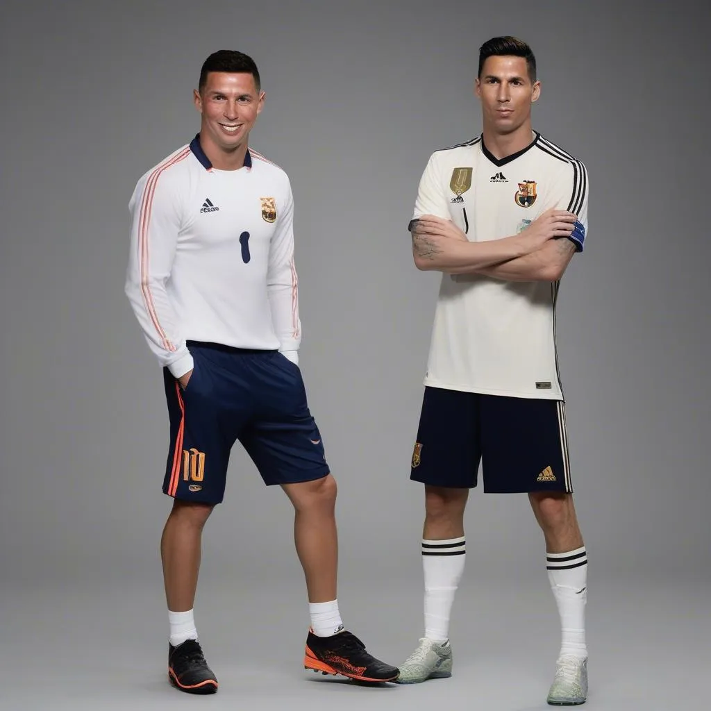 Ronaldo và Messi cùng nhau trong một sự kiện