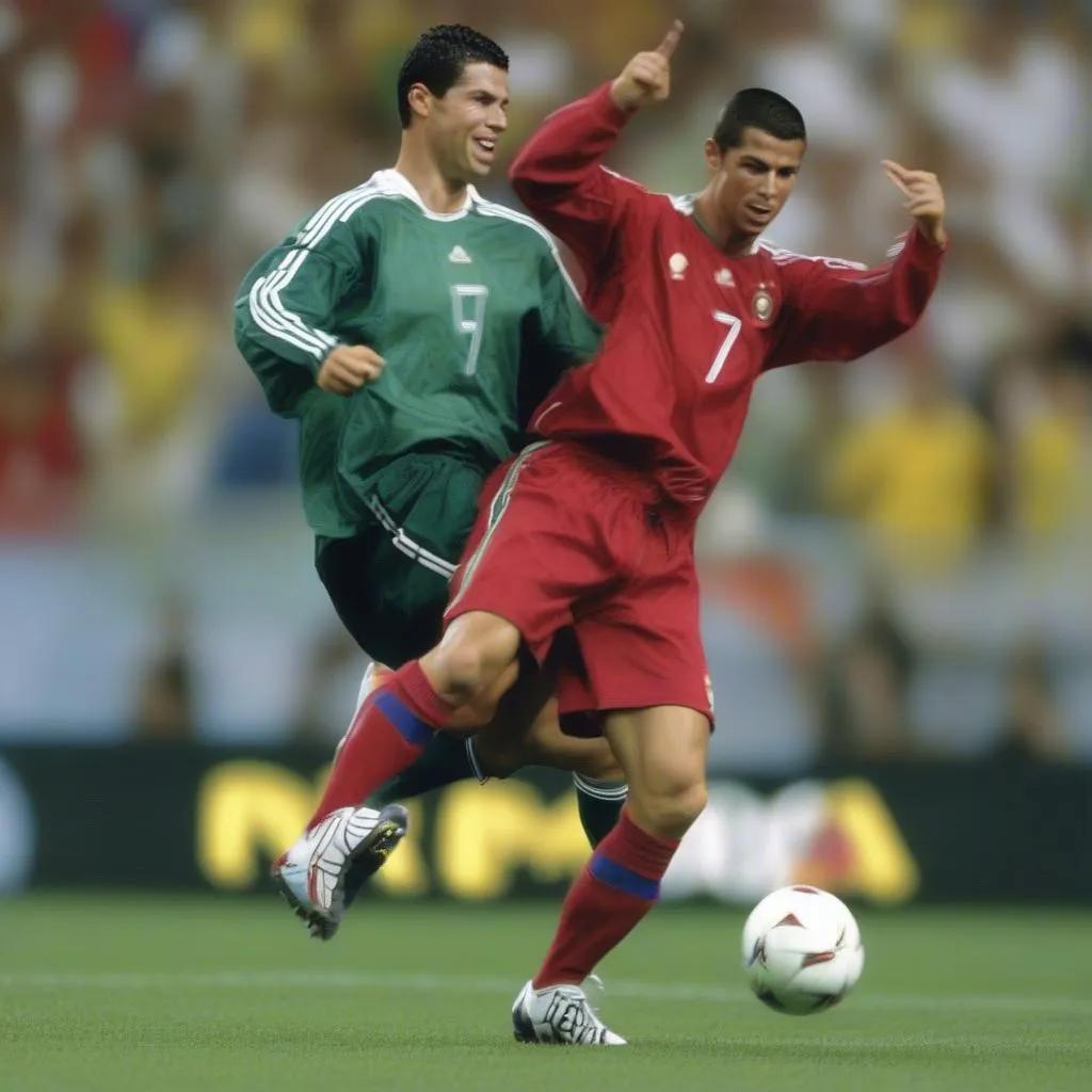 Ronaldo béo ghi bàn trong trận đấu World Cup 2002