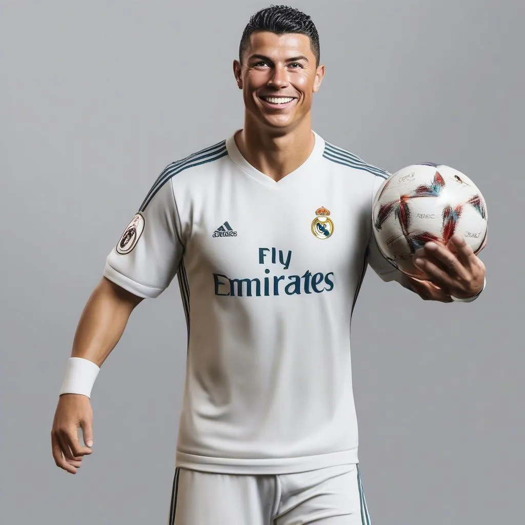 Hình ảnh Ronaldo "béo" trong màu áo của Real Madrid