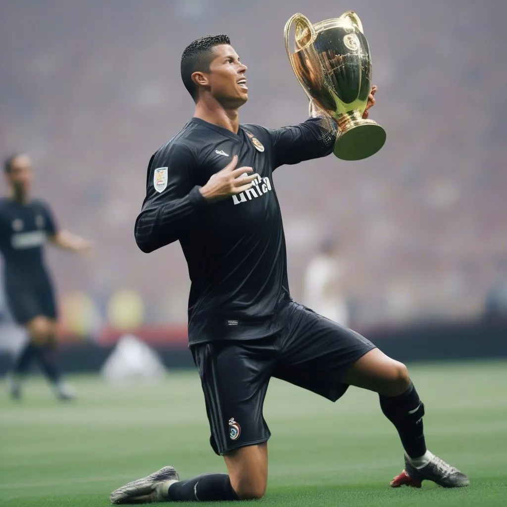 Ronaldo Béo và chiếc cúp Champions League