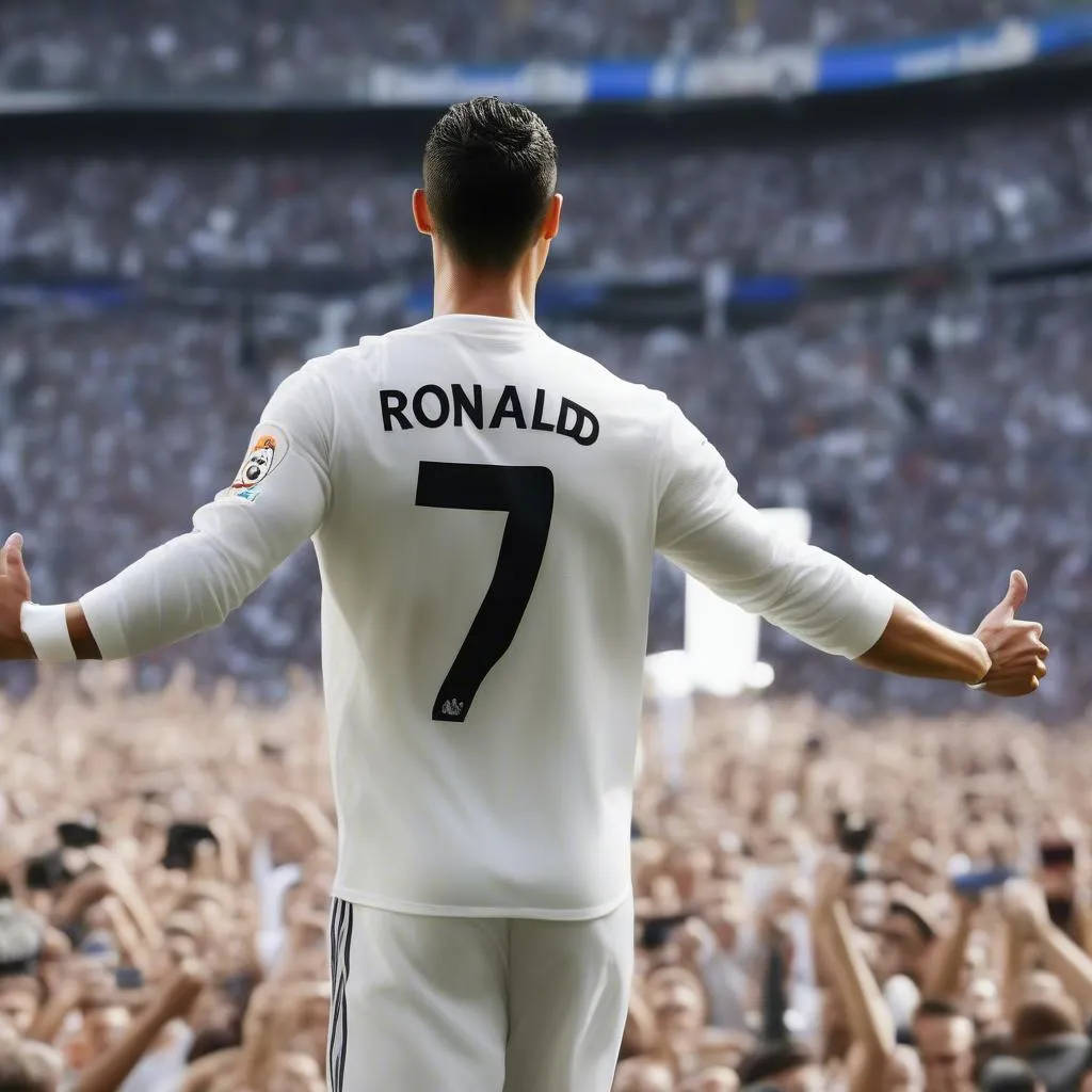 Cầu thủ Ronaldo được giới thiệu trên sân Bernabéu