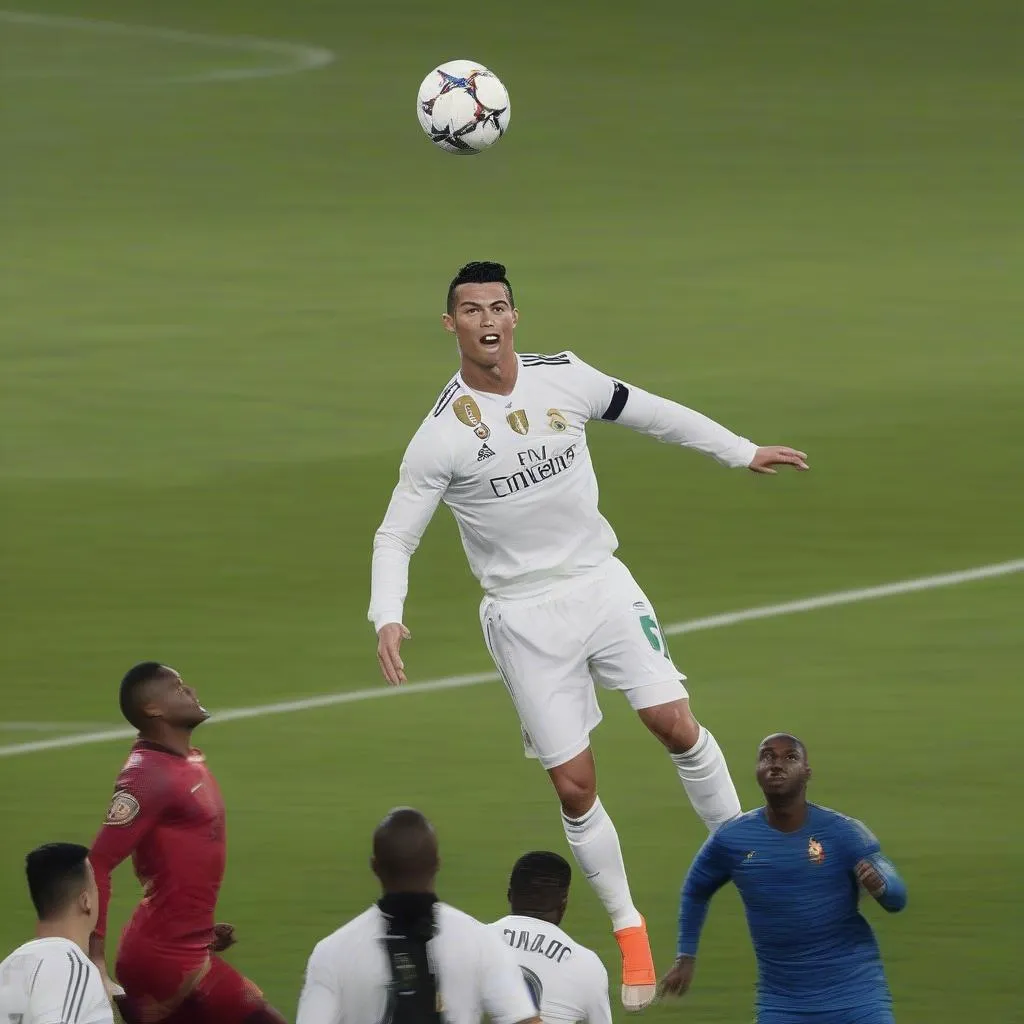 Ronaldo bị chặn bởi bức tường xanh