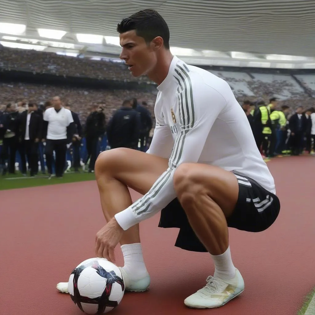 Ronaldo bị chấn thương bắp chân