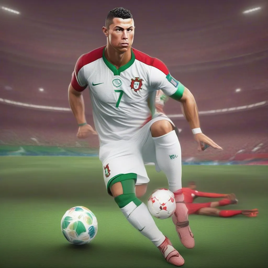 Ronaldo trong màu áo Bồ Đào Nha tại World Cup 2022