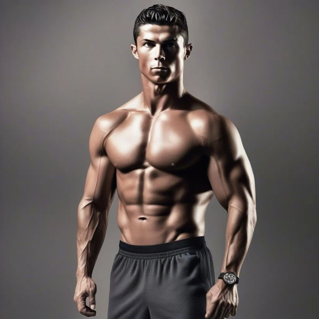 Cơ bắp săn chắc của Ronaldo