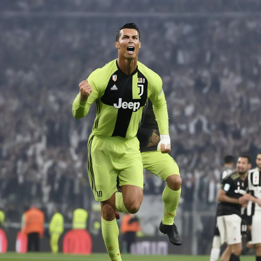 Ronaldo ghi bàn vào lưới Buffon cho Juventus