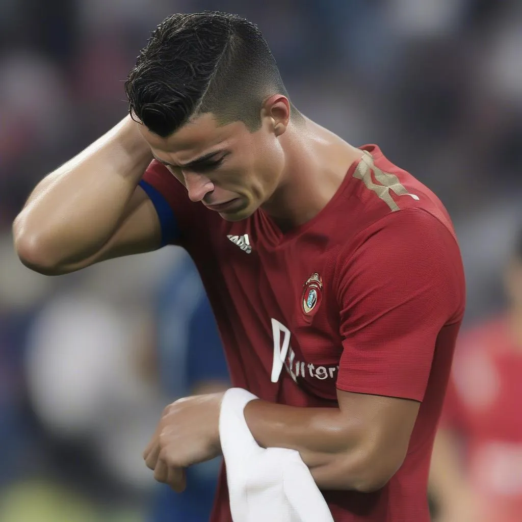 Ronaldo khóc sau trận đấu