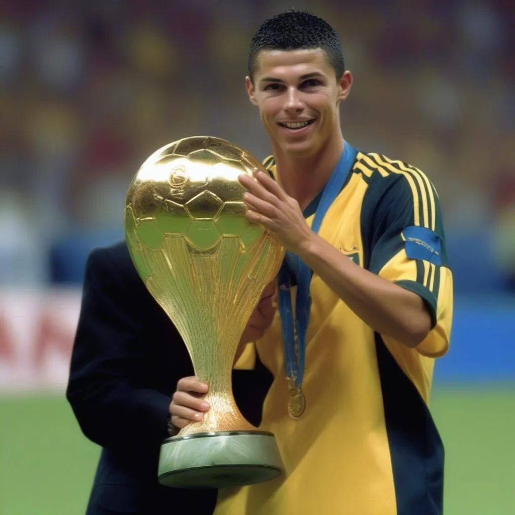 Ronaldo Campos De La Colina được trao danh hiệu Cầu thủ xuất sắc nhất World Cup 2002