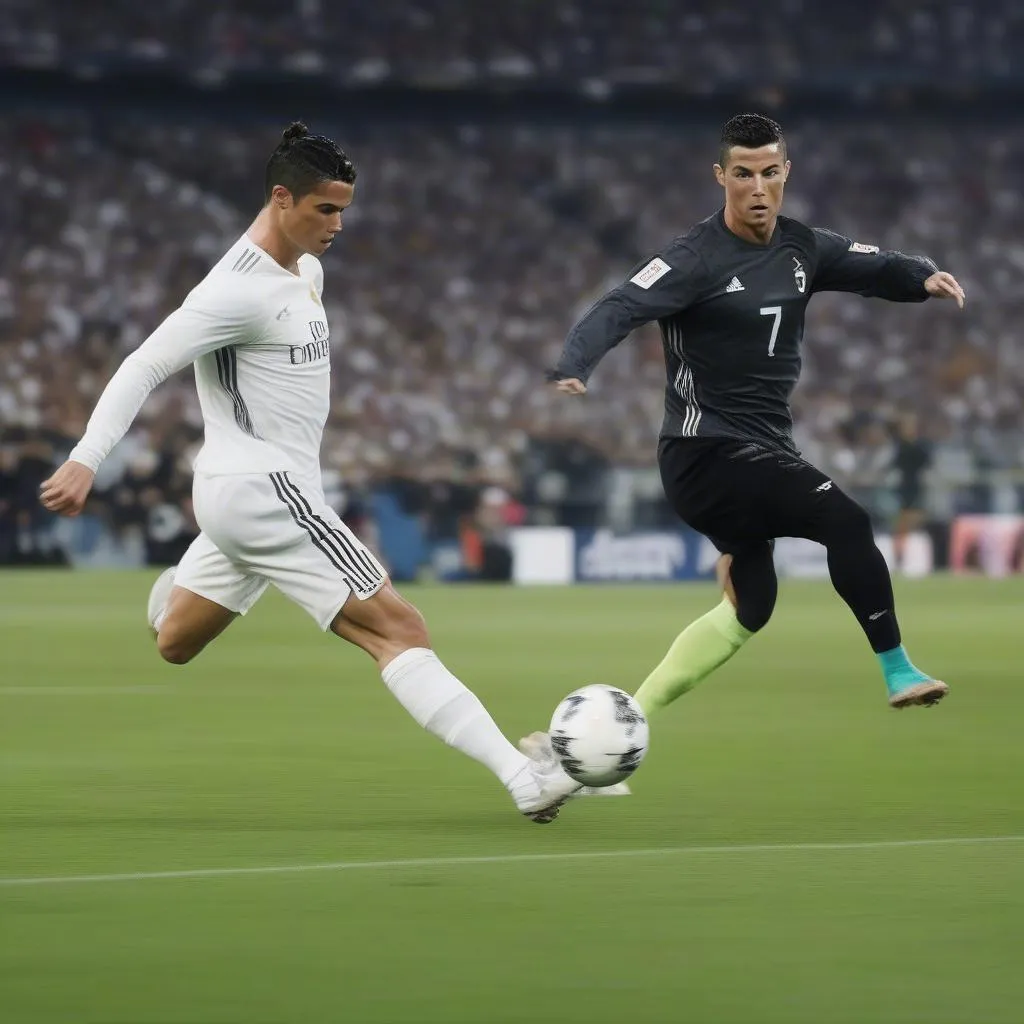 Ronaldo đi bóng cắt mặt tốc độ