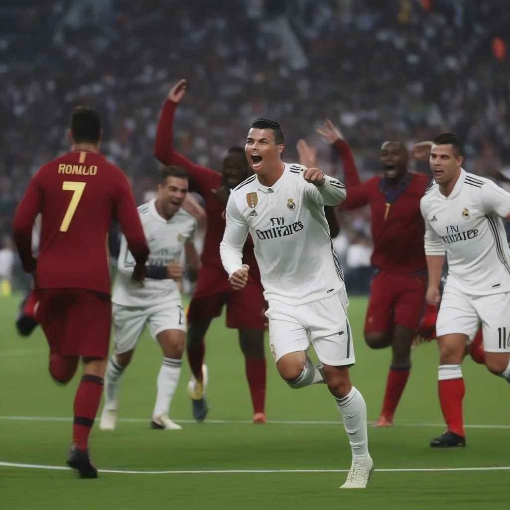 Ronaldo celebrating goal