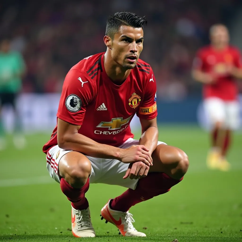 Ronaldo chấn thương đầu gối