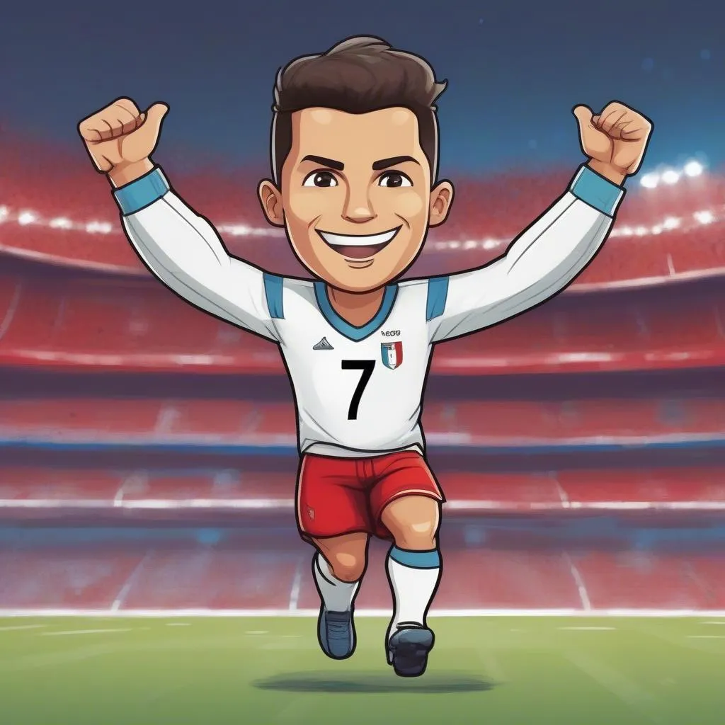 Ronaldo Chibi Celebrating Goal