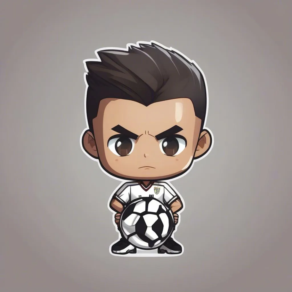 Hình ảnh Ronaldo Chibi ngầu, hung