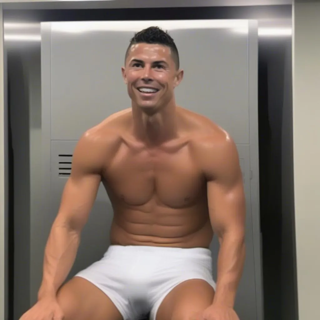 Ronaldo bị lộ ảnh "vùng kín" trong phòng thay đồ