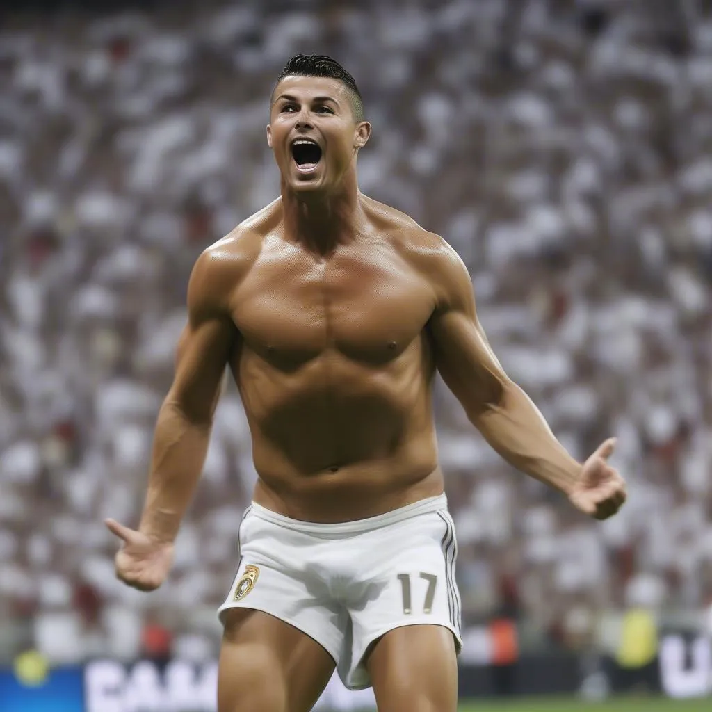 Ronaldo cởi áo ăn mừng