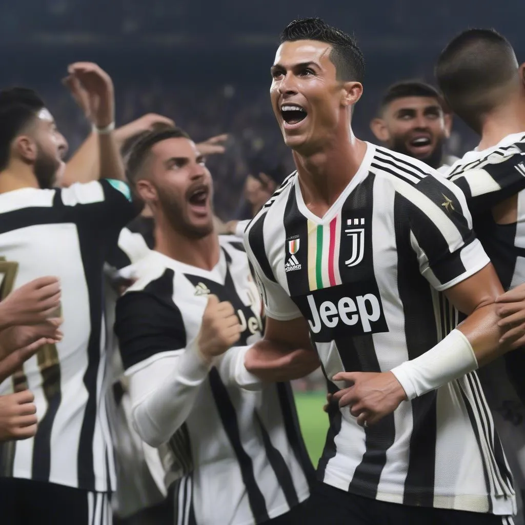 Ronaldo ghi bàn cho Juventus