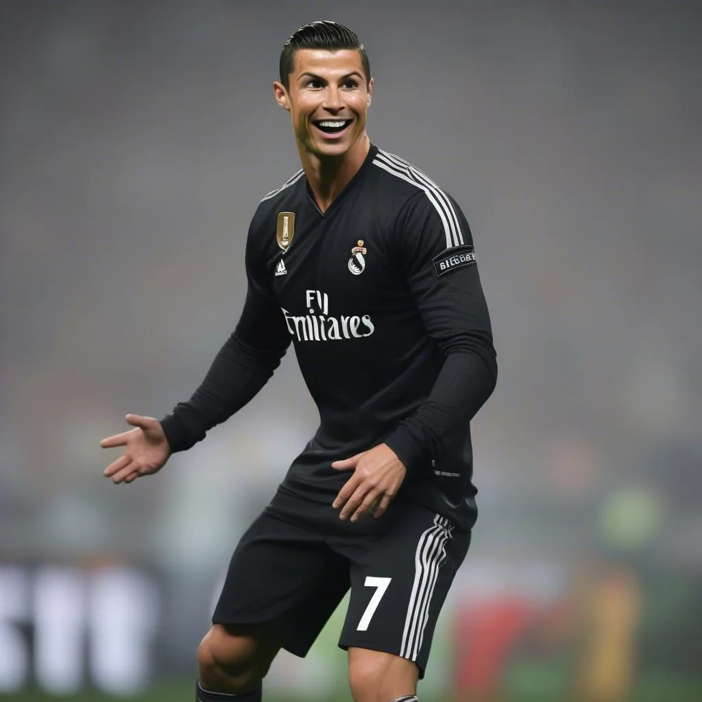 Ronaldo cười ngơ ngác