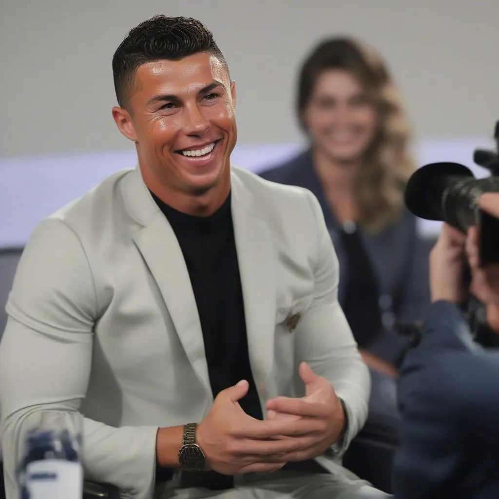 Ronaldo cười