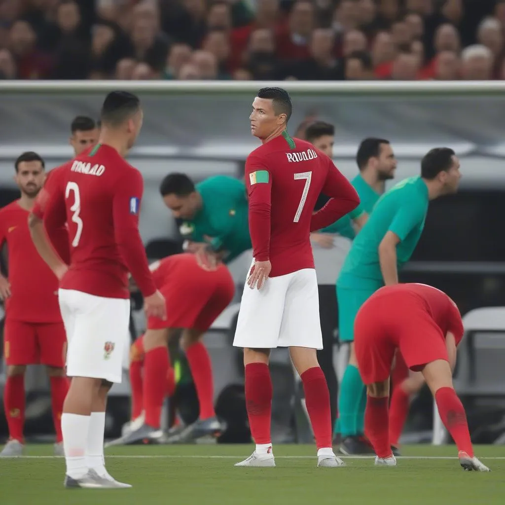 Pha đá phạt  đến sai luật của Ronaldo