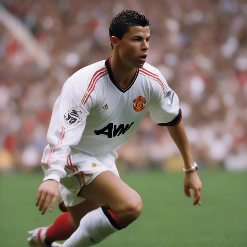 Ronaldo chơi bóng tại Manchester United