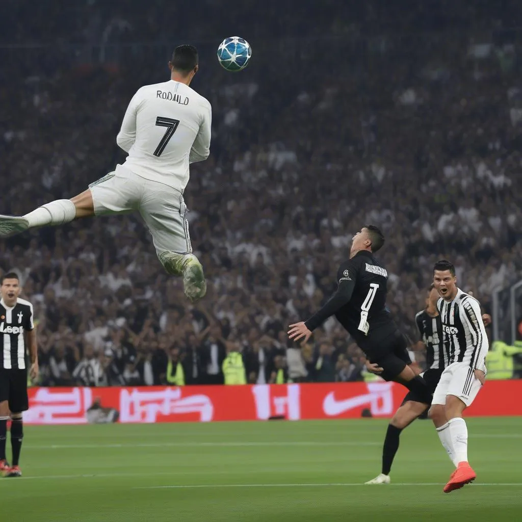 Ronaldo đánh đầu uy lực