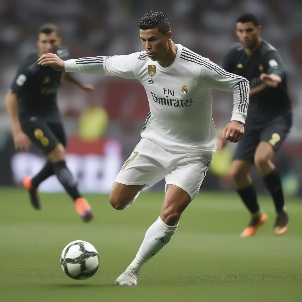 Ronaldo ghi bàn bằng kỹ thuật dao bóng