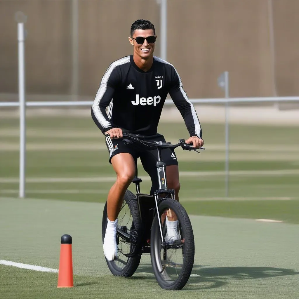 Ronaldo dạp xe Juve