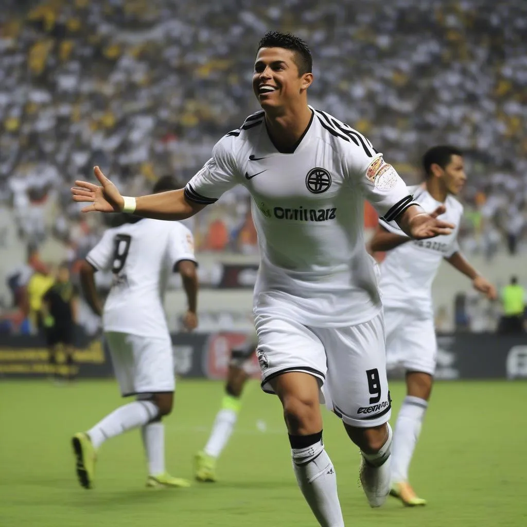 Hình ảnh Ronaldo De Lima ghi bàn trong màu áo Corinthians năm 2013