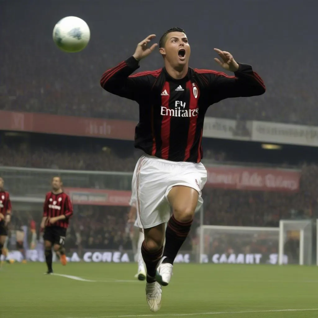 Ronaldo ghi bàn cho AC Milan