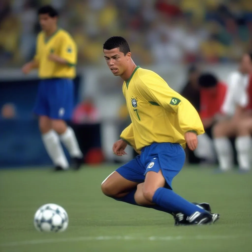 Ronaldo de Lima với chấn thương đầu gối năm 1999