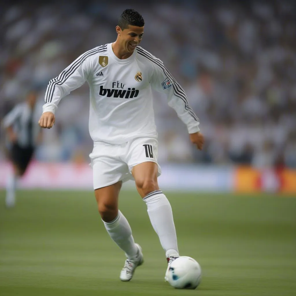 Ronaldo ra mắt Real Madrid trong trận đấu giao hữu với Real Sociedad năm 2009