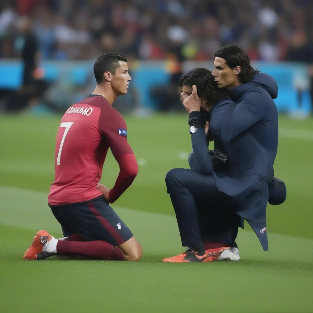 Ronaldo và Cavani: Hai huyền thoại bóng đá cùng sánh vai trên sân cỏ