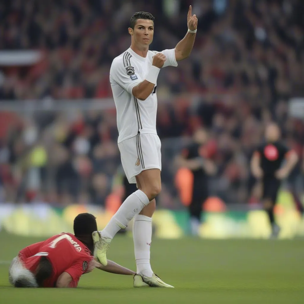 Ronaldo giữ vai trò đội trưởng ở Manchester United