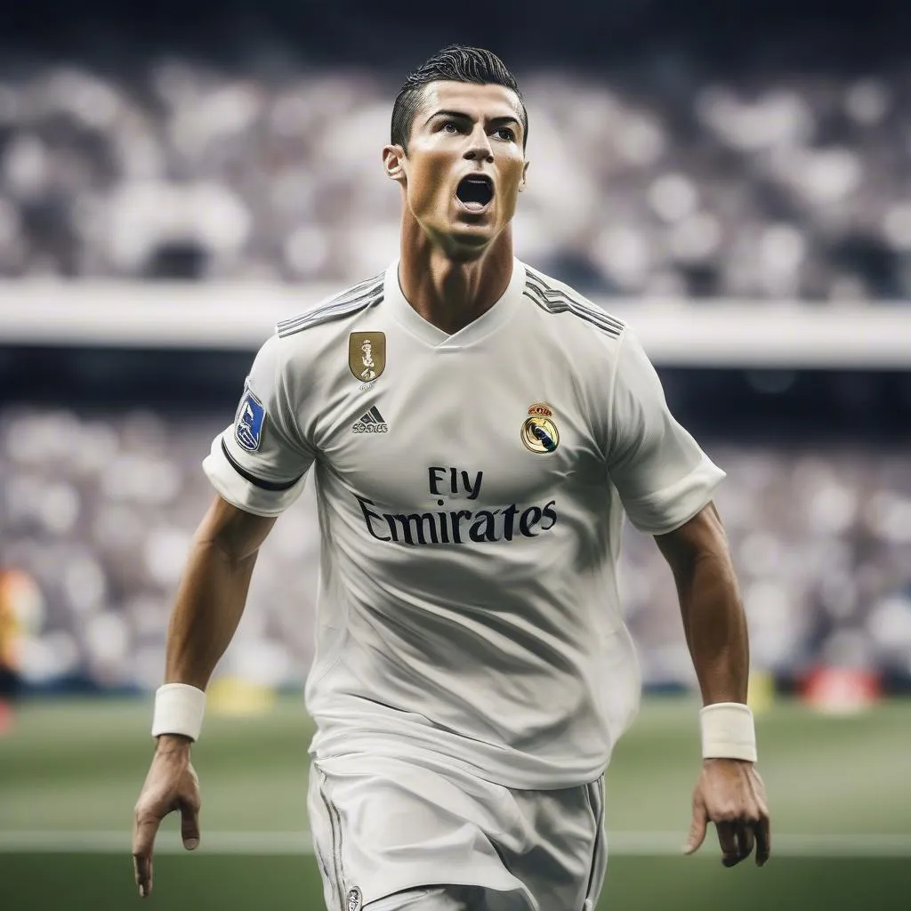 Cristiano Ronaldo đội trưởng Real Madrid, dẫn dắt đội bóng giành nhiều danh hiệu