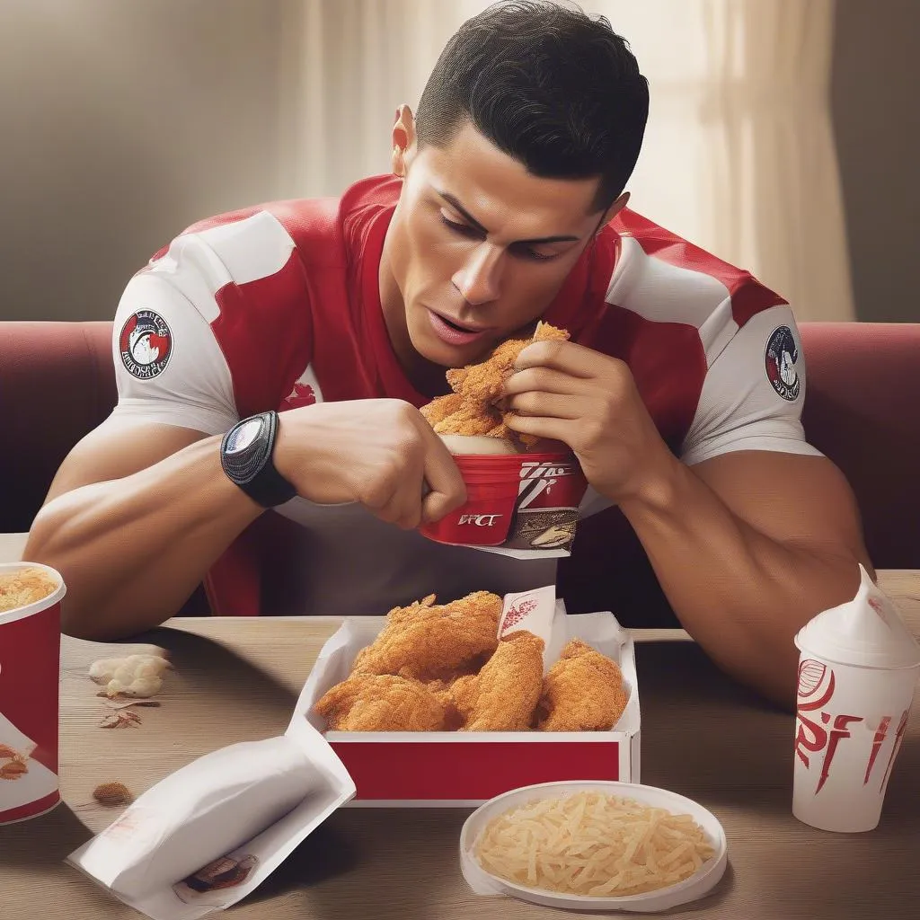 Ronaldo Ăn Gà Rán KFC