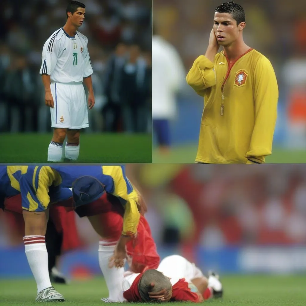 Ronaldo bật khóc sau chấn thương nặng ở Euro 2004