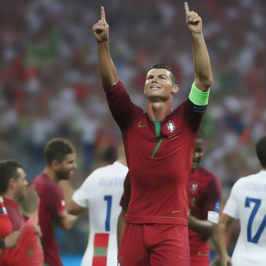 Ronaldo ghi bàn tại Euro Cup