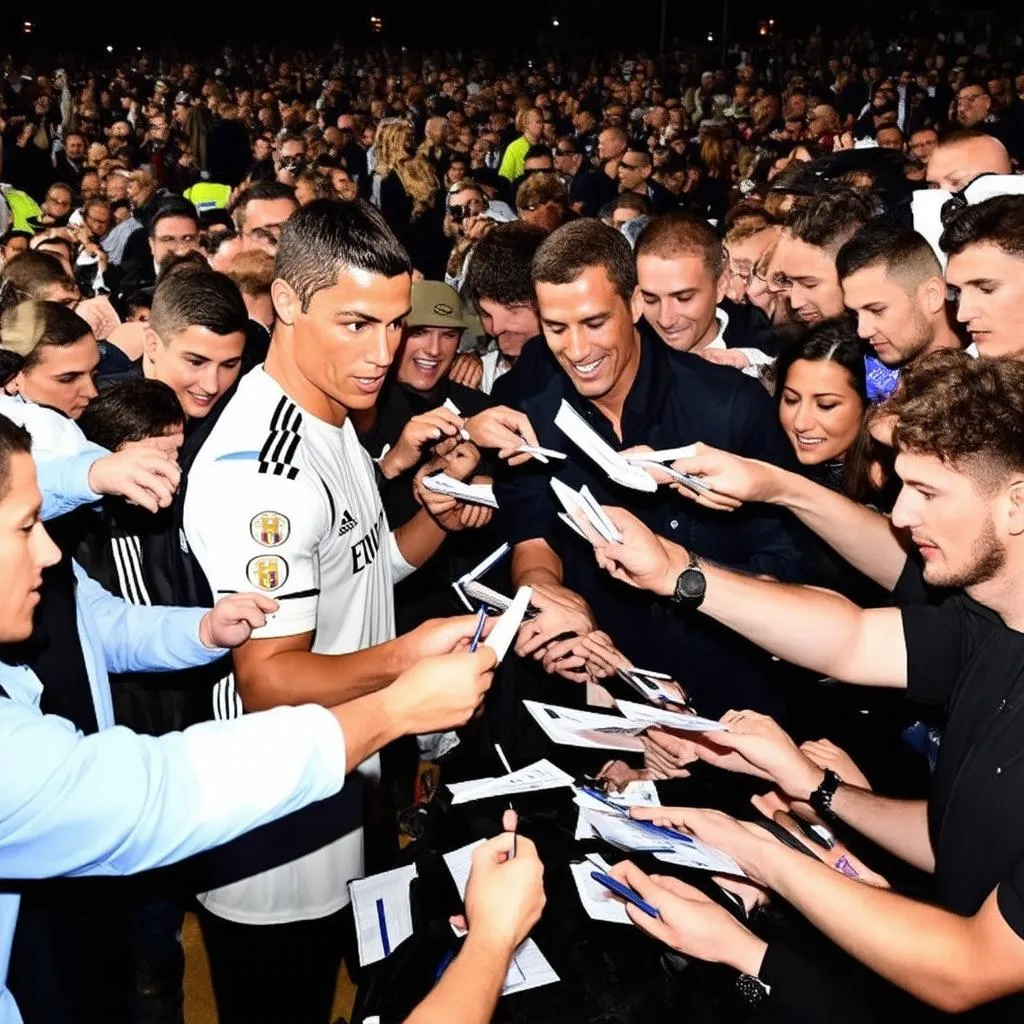 Ronaldo và người hâm mộ