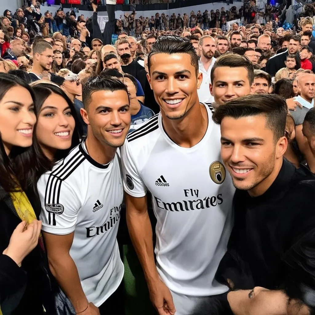 Ronaldo meeting fans