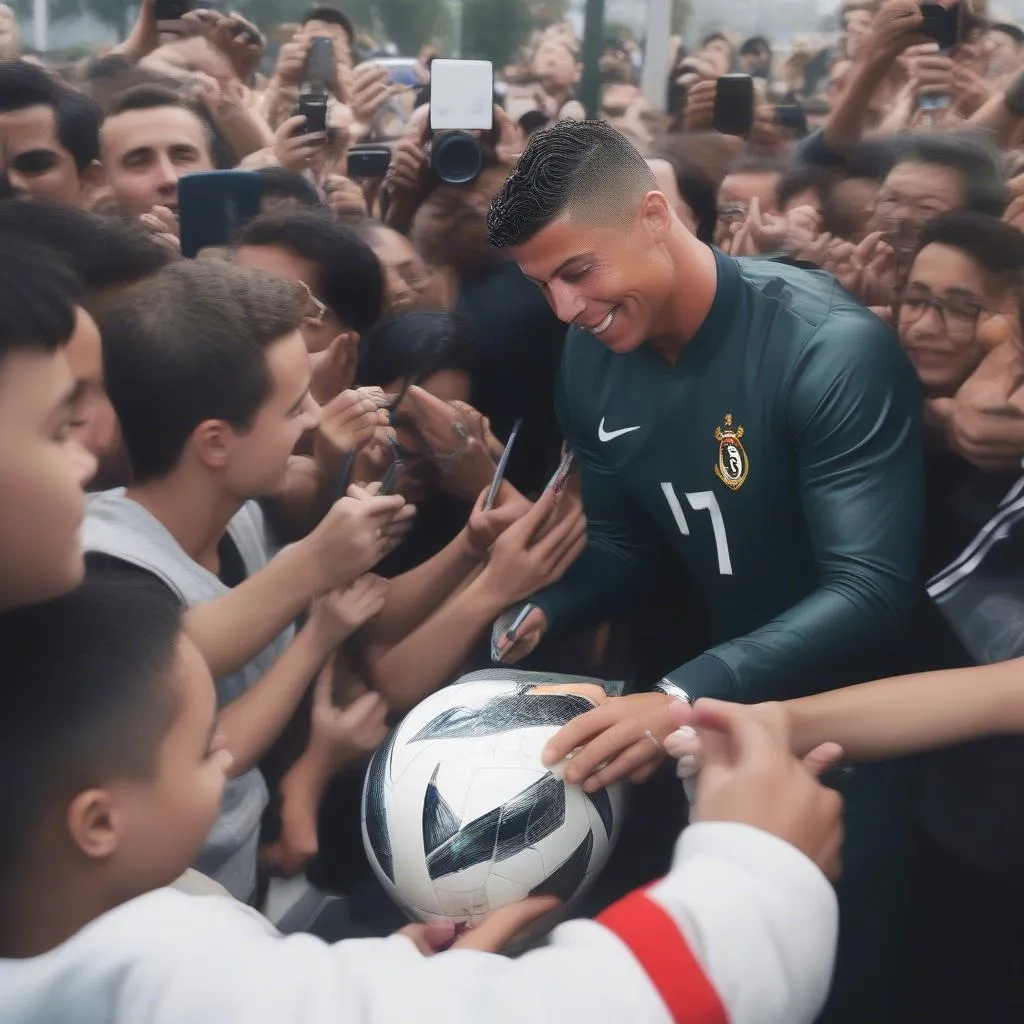 Ronaldo và người hâm mộ TP.HCM