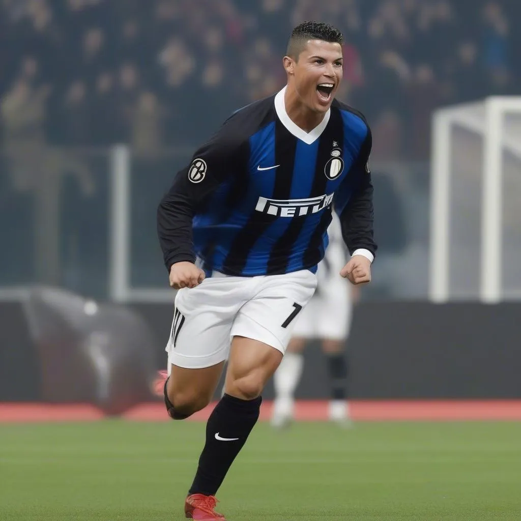 Ronaldo Fenomeno trong màu áo Inter Milan