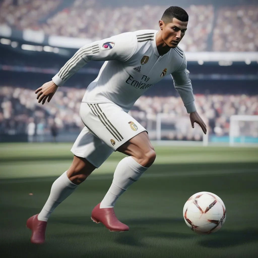 Ronaldo trong FIFA 19 sở hữu tốc độ và sức mạnh phi thường